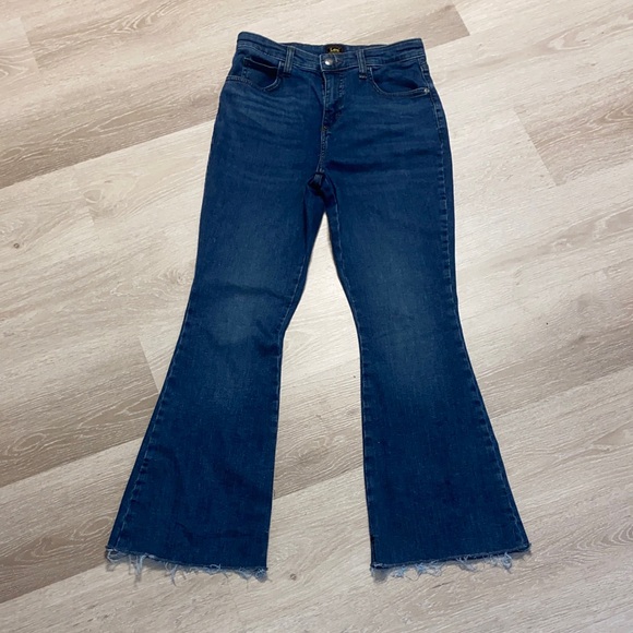 Lee Denim - Lee Flared Raw Hem Denim Jeans